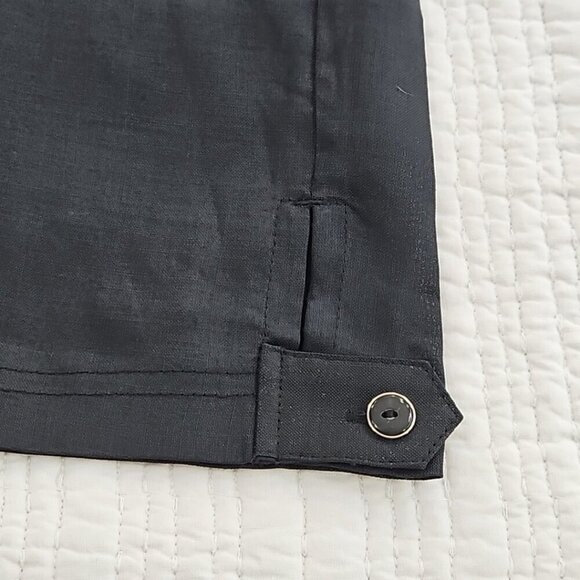 Jackpot Linen Shirt Men's Size Large Ink Black Short Sleeve Button Up NWT Resort - Picture 9 of 14